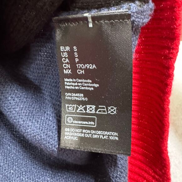 H&M Knit Elf design with Bells Christmas Sweater Small Christmas Sweater Party - Picture 5 of 10